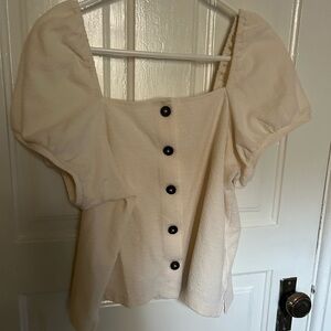 Madewell Cream Puff Sleeve Blouse
